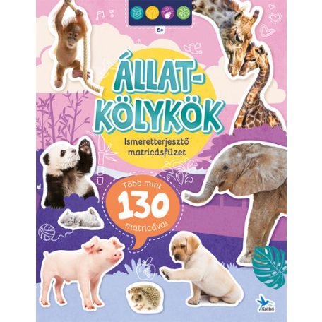 Ismeretterjesztő matricásfüzet - Állatkölykök