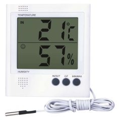 EMOS Digitális hőmérő vezetékes, fehér
