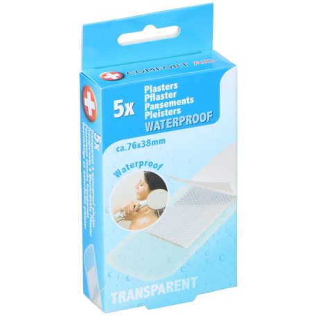 Comfort Aid vízálló és transzparens ragtapasz  5db x 76x38mm