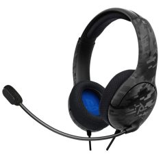   PDP LVL40, PlayStation 5, PlayStation 4, PC,  Sztereó, Gamer, Camo Fekete, Vezetékes headset