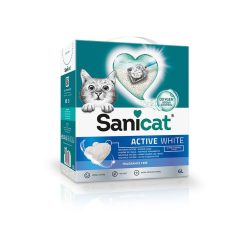   Sanicat macskaalom Active White ultra csomósodó fehér bentonit 6l