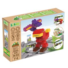   BiOBUDDi BB-0187 | legó-duplo-kompatibilis bio építőjáték | T-rex és Pterodactyl