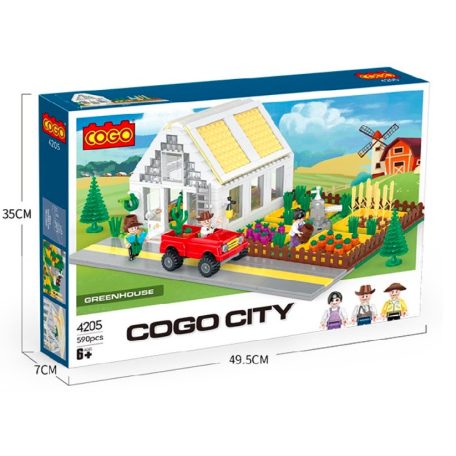 COGO® 4205 | lego-kompatibilis építőjáték | 590 db építőkocka | Biofarm figurákkal