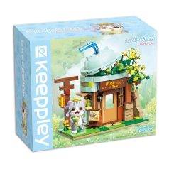   QMAN® K28007 Keeppley | lego-kompatibilis építőjáték | 411 db építőkocka| Ash macska Milk tea shopja