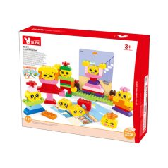   WANGE® - DUBIE 611 | lego duplo-kompatibilis építőjáték készlet | Hangulat arcok 145 építőkocka + 8 kártya