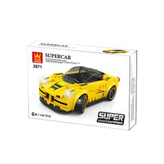   WANGE® 2871 | lego-kompatibilis építőjáték | 143 db építőkocka | Supercar sárga sportkocsi