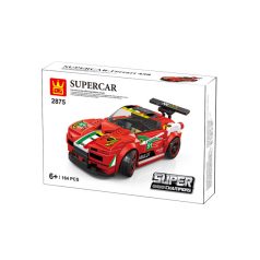   WANGE® 2875 | lego-kompatibilis építőjáték | 164 db építőkocka | Supercar piros túrakocsi