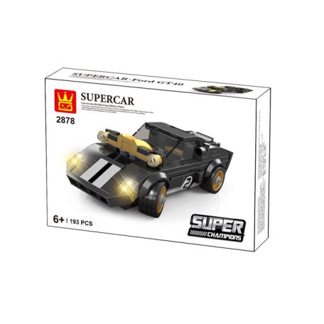 WANGE® 2878 | lego-kompatibilis építőjáték | 193 db építőkocka | Supercar fekete gyorsasági autó