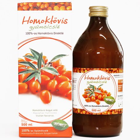 Mannavita HOMOKTÖVIS gyümölcslé 100%-os, 500 ml, 500 ml